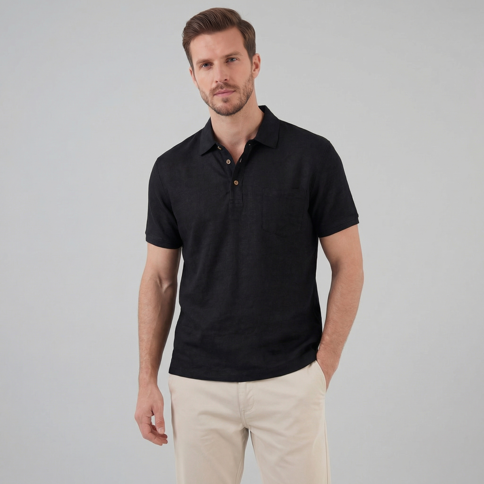 Men's short sleeve polo | relaxed summer t-shirt