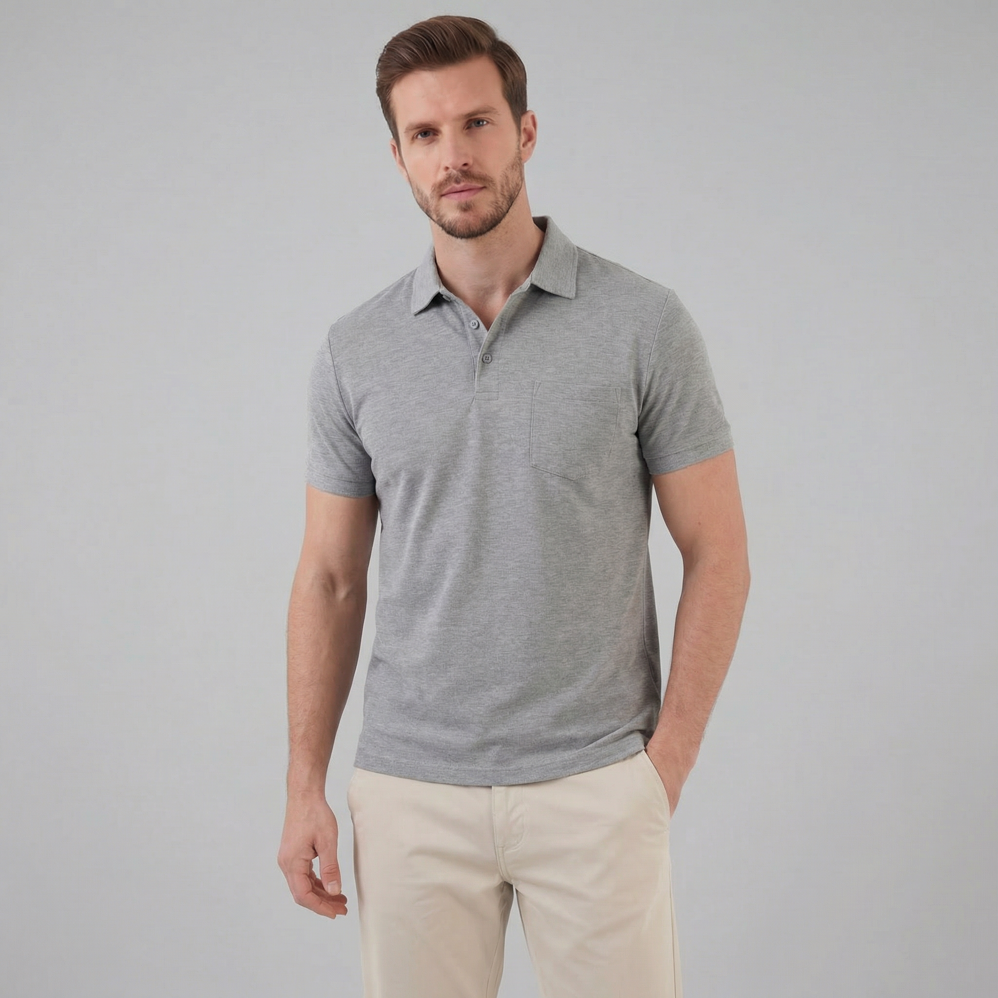 Men's short sleeve polo | relaxed summer t-shirt
