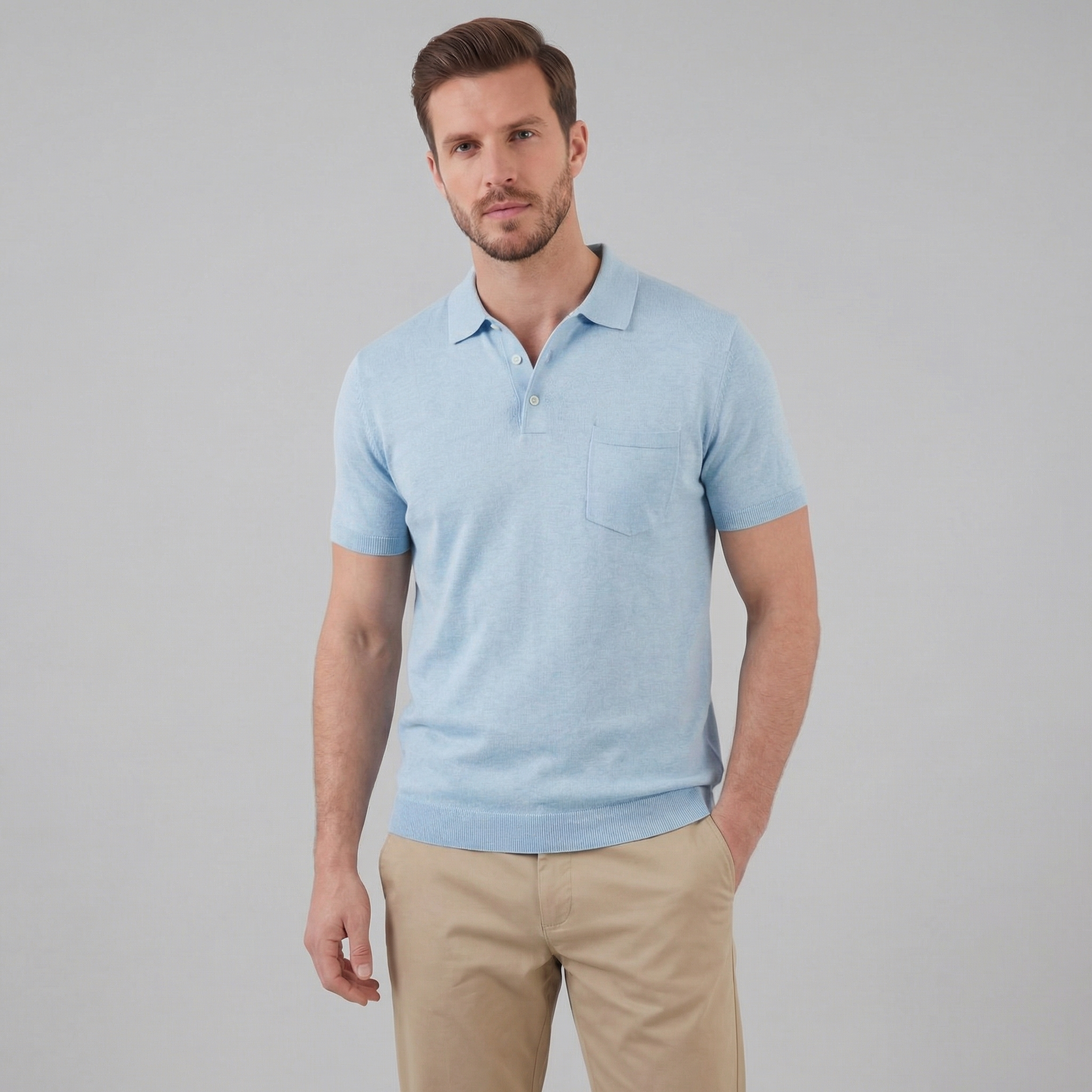 Men's short sleeve polo | relaxed summer t-shirt