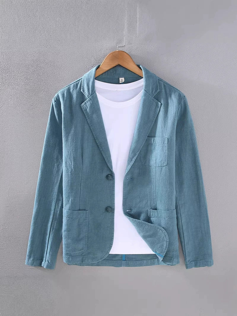 Men's Linen Blazer - Unstructured Summer Jacket