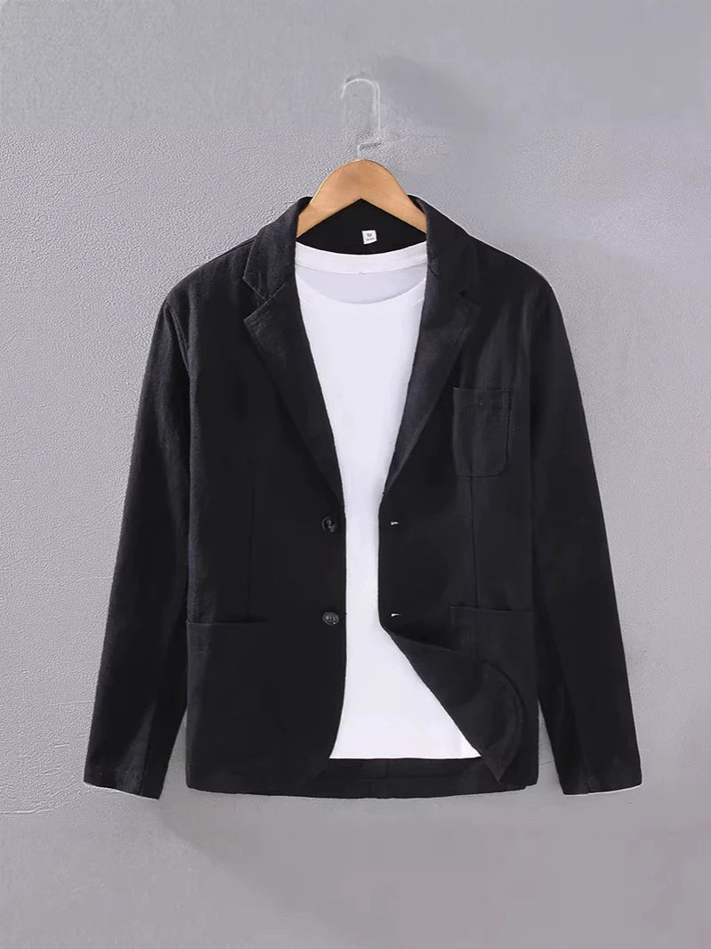 Men's Linen Blazer - Unstructured Summer Jacket