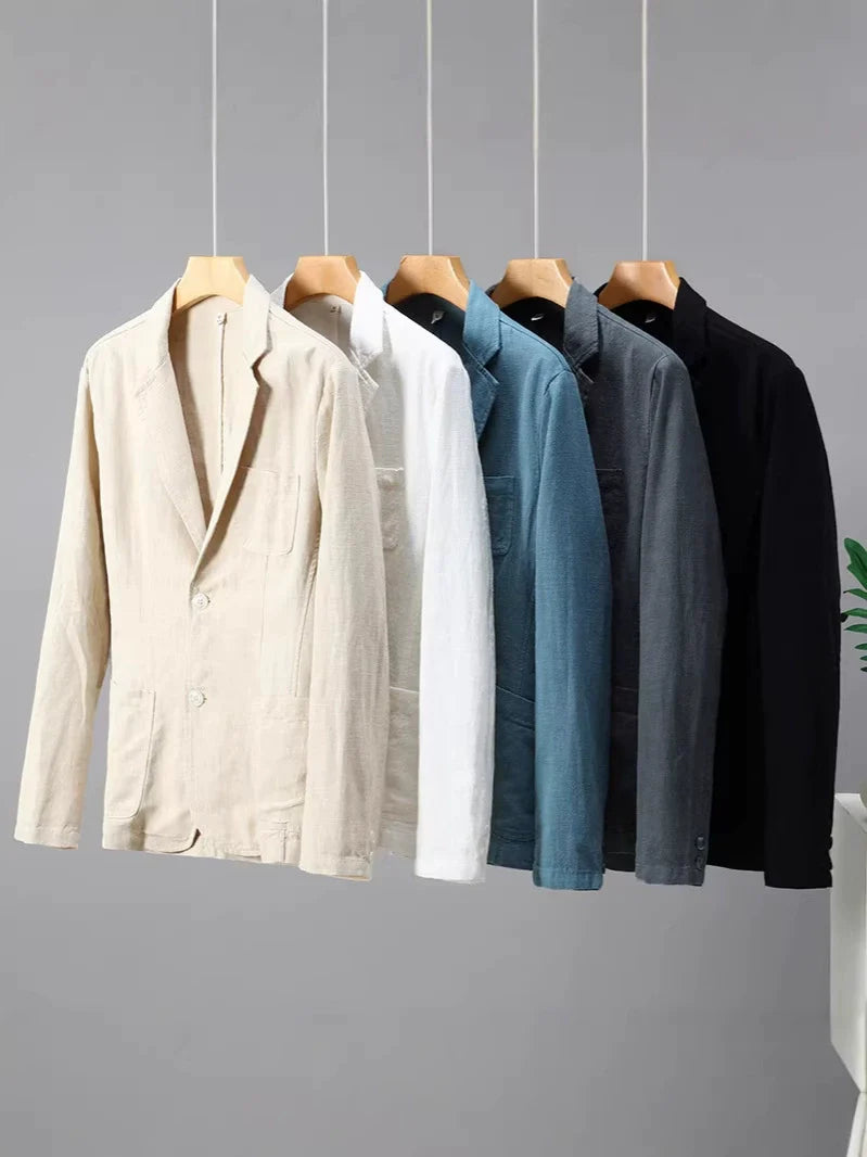 Men's Linen Blazer - Unstructured Summer Jacket