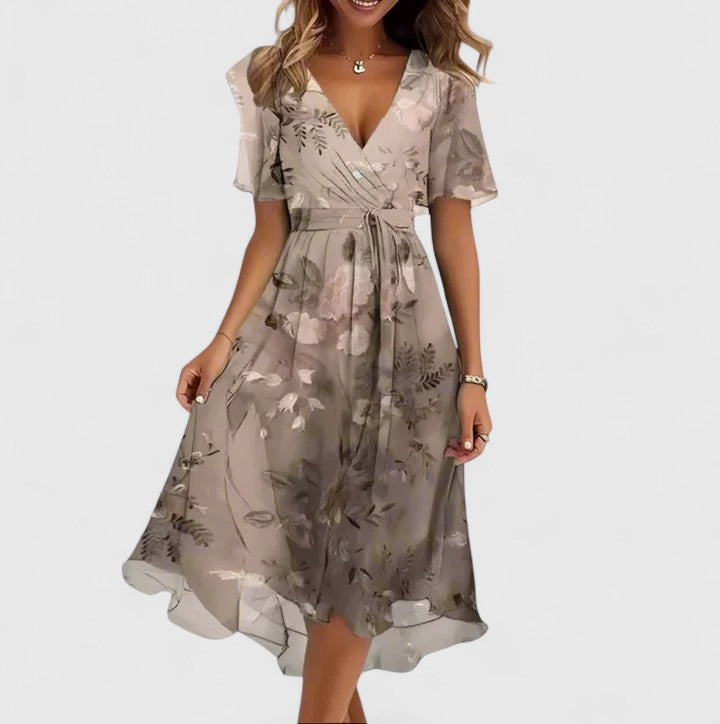 Robe courte évasée | robe fleurie pour occasions