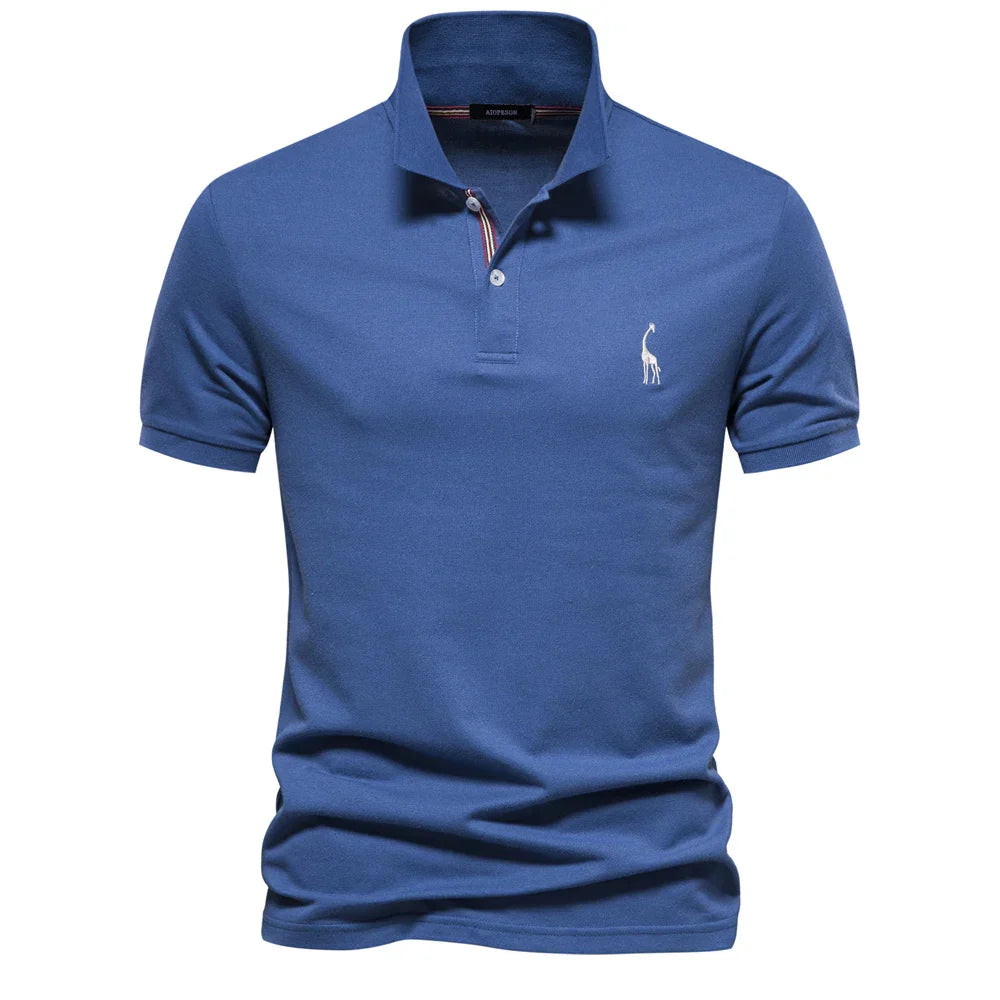 Polo di cotone da uomo a manica corta