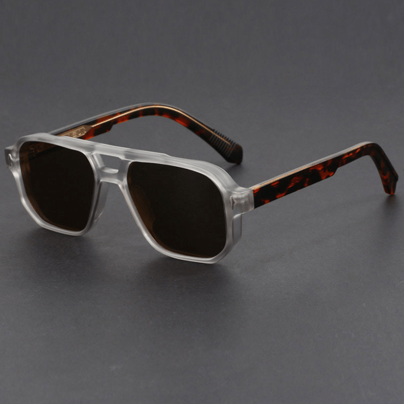 Men's Square Sunglasses with Gradient TAC Lenses and UV400 Protection