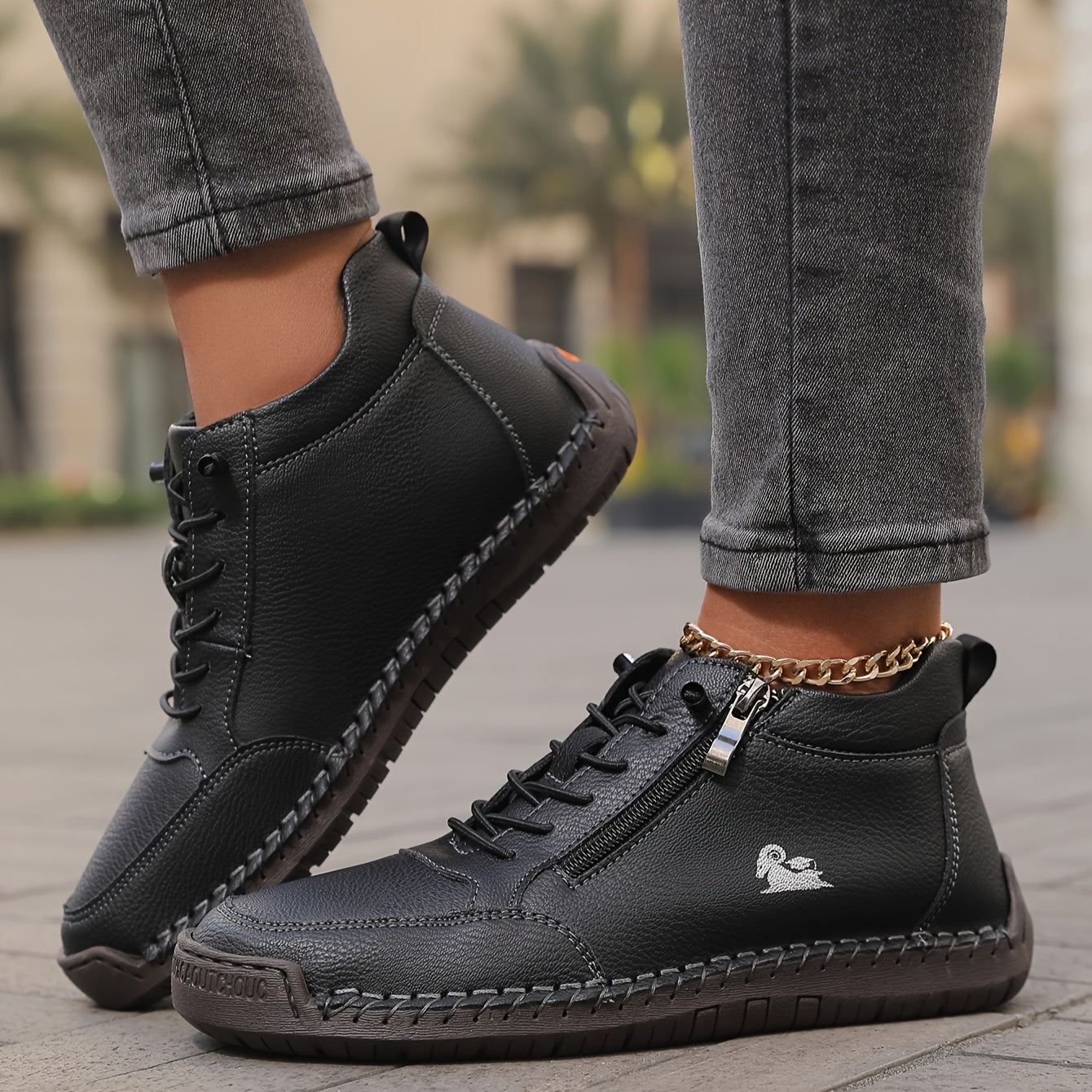 Scarpe da Passeggio da Donna con Chiusura a Zip e Suola Ammortizzata