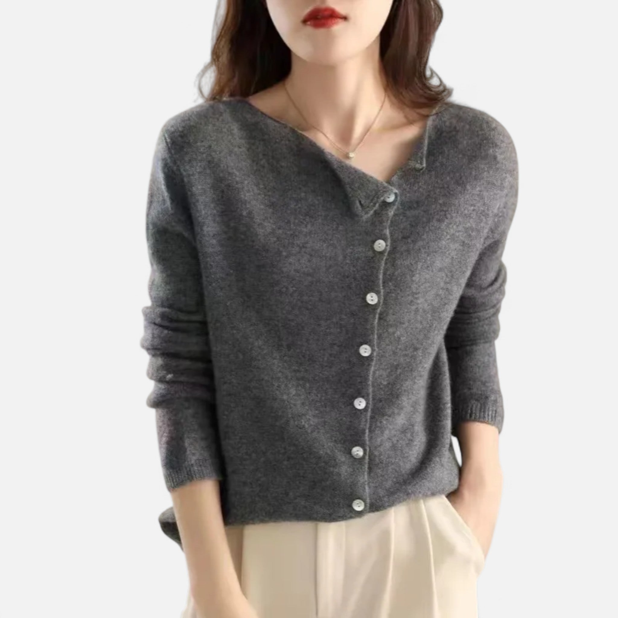 Eliaro Moda | Women's Ginevra Sweater Elegance with Iconic Buttons