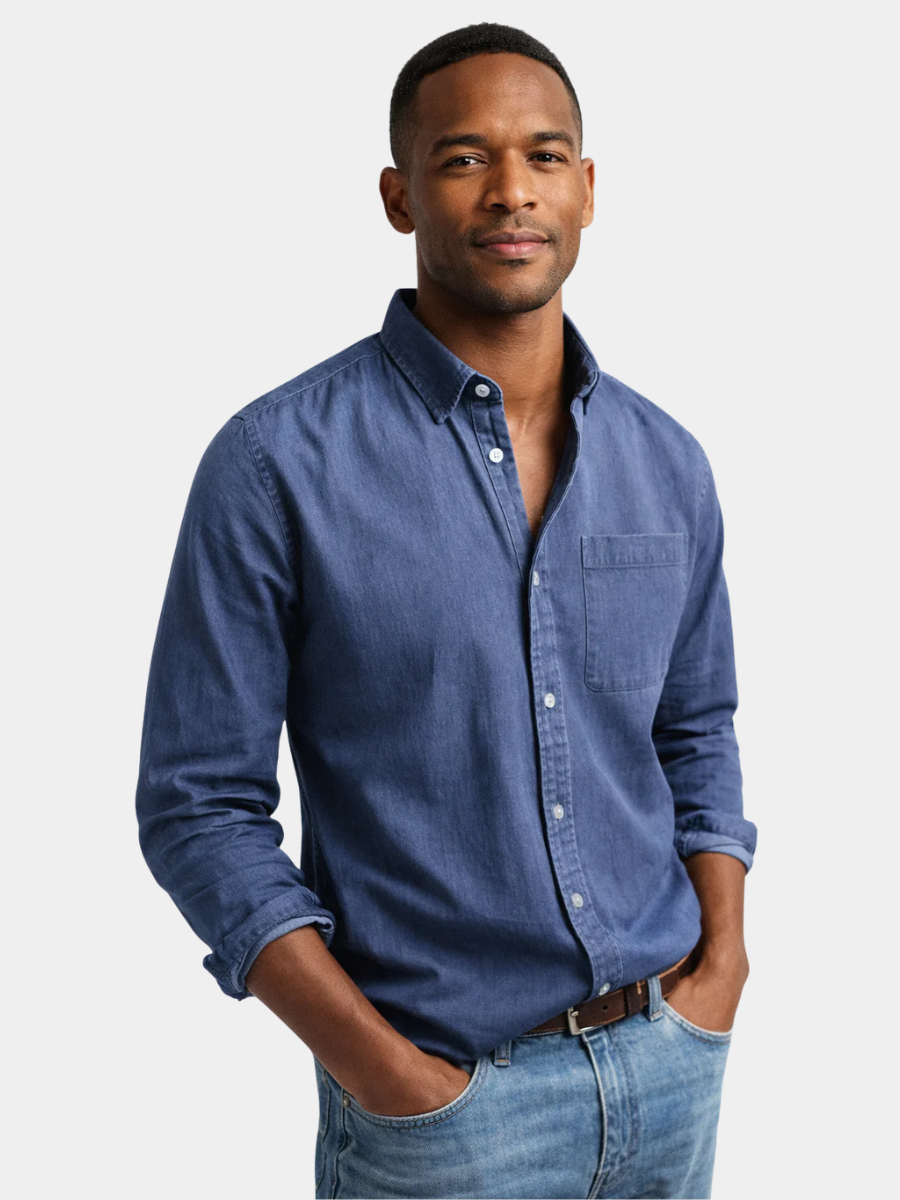 Camicia casual da uomo a manica lunga