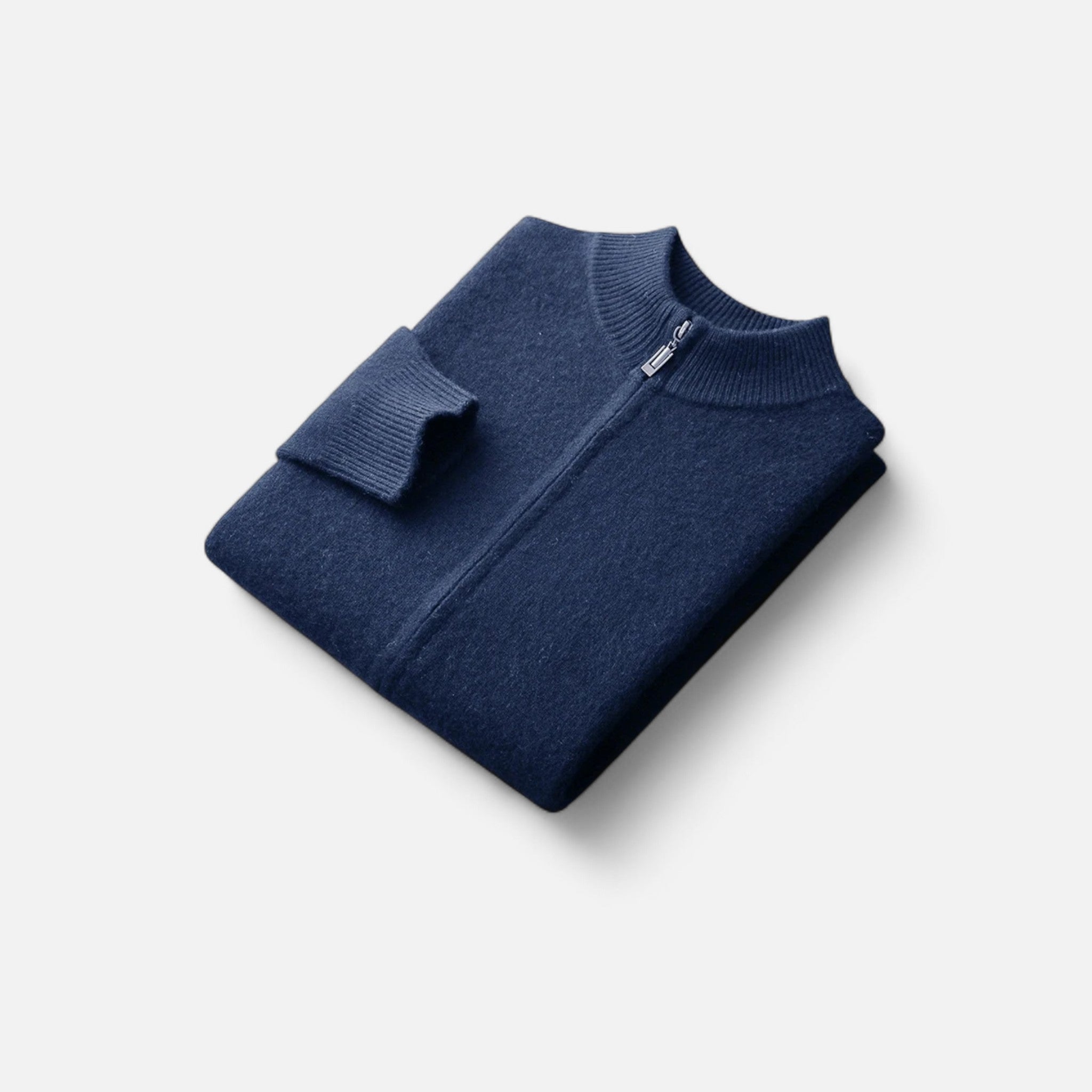 Eliaro Moda | Pánský svetr z merino vlny s vysokým límcem a zipem