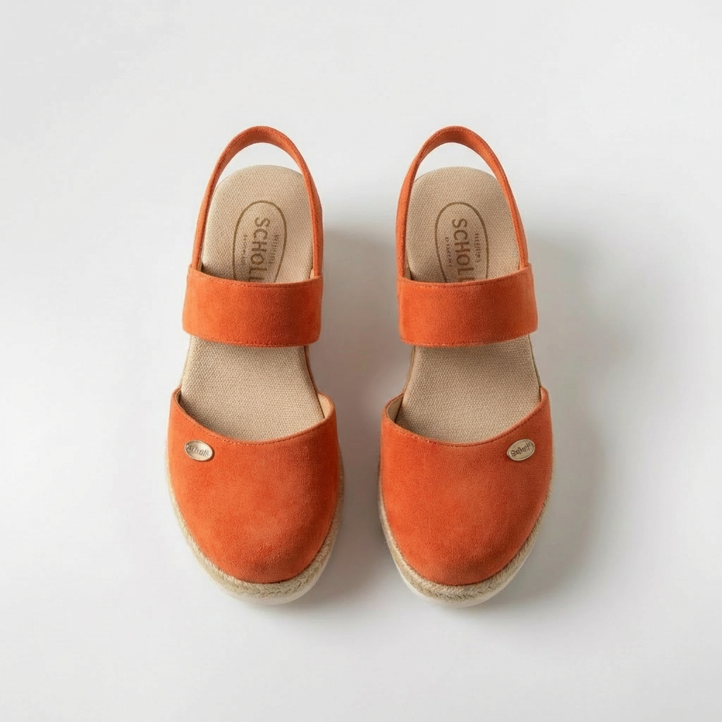 Sandálias de Plataforma Estilo Alpercata para Mulher, Sapatos de Cunha em Linho