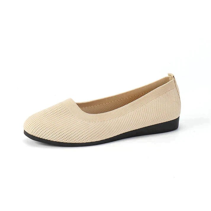 Ballerines en maille pour femme avec bout rond et semelle flexible