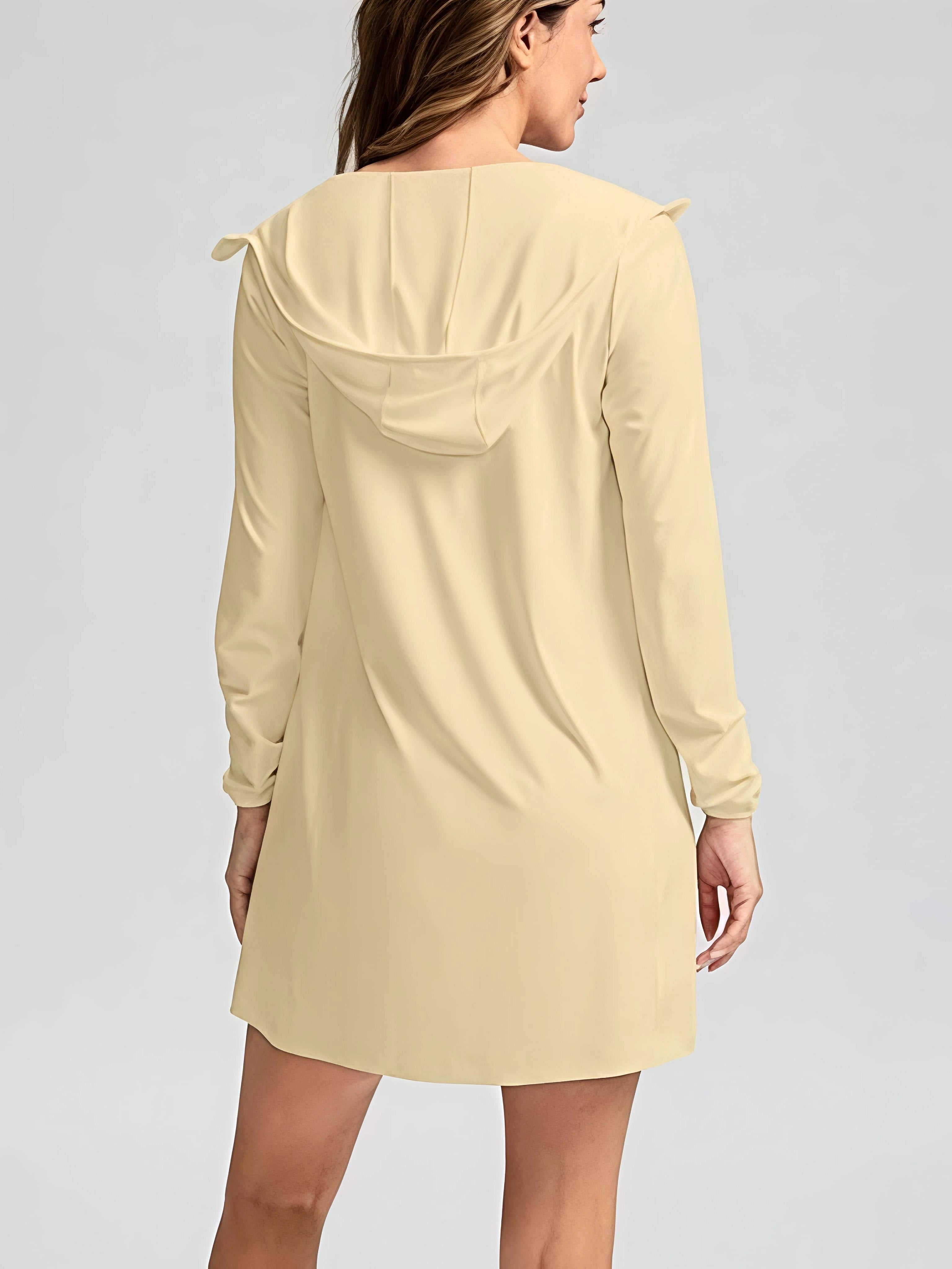 Sudadera con Capucha UPF 50+ para Mujer Protección Solar Beach Cover Up con Cremallera