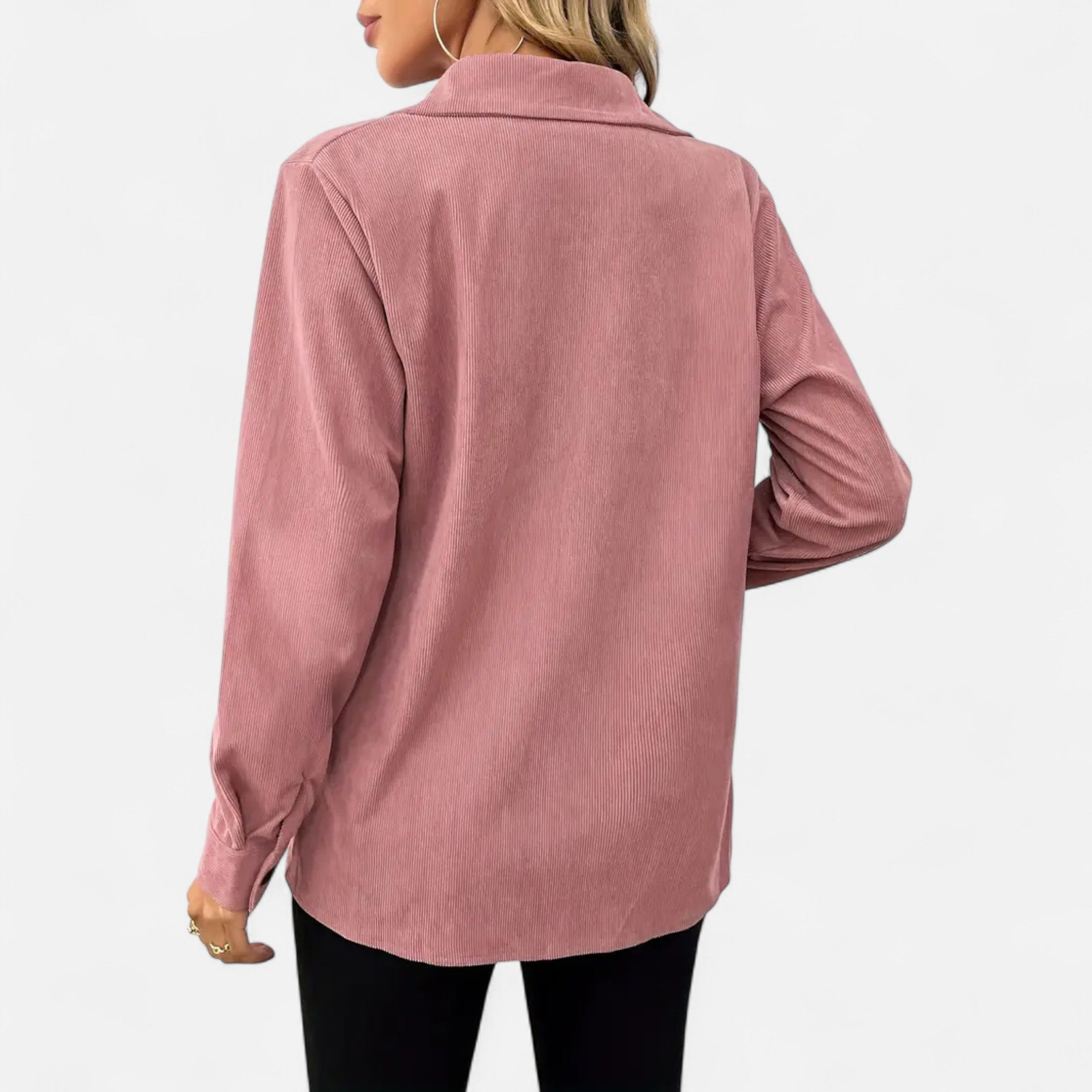 Eliaro Moda | Dámská manšestrová košile s klopovými kapsami