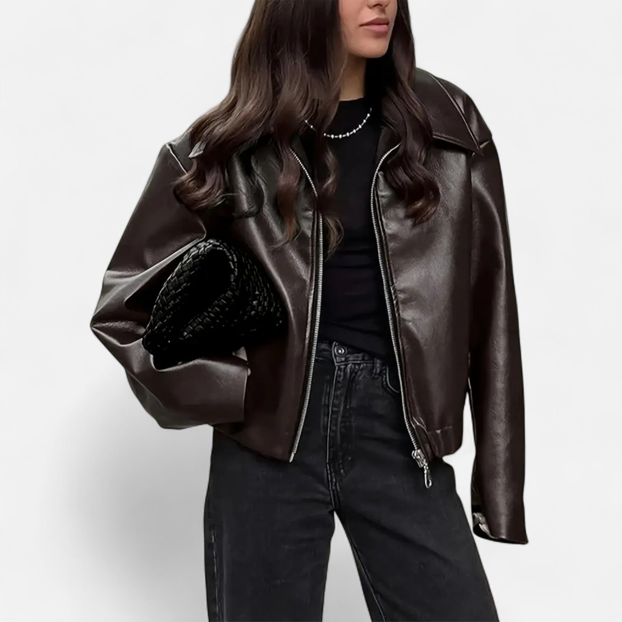 Eliaro Moda | Chaqueta Motera de Polipiel de Lujo