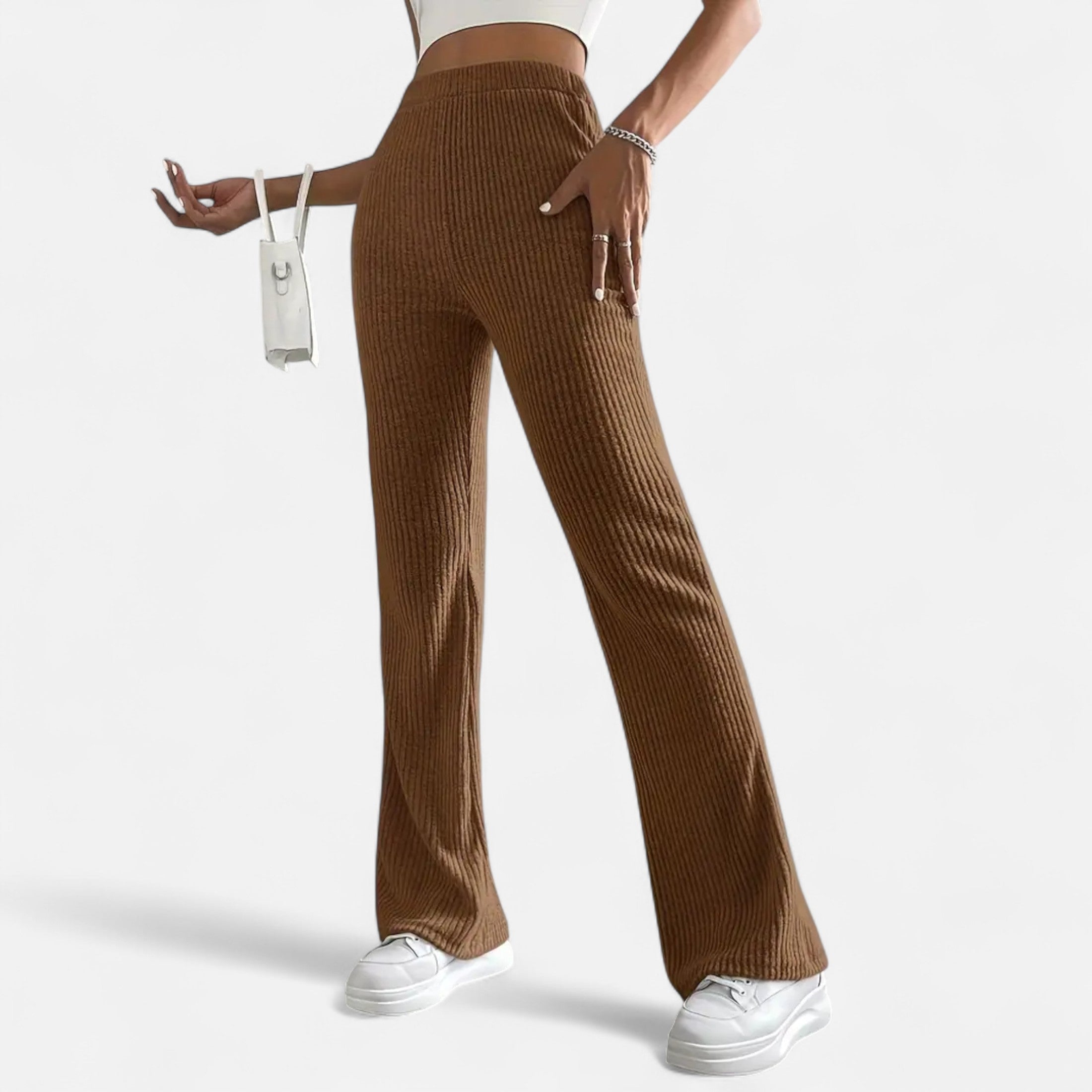 Eliaro Moda | Calças Elegantes Cintura Alta Mulher