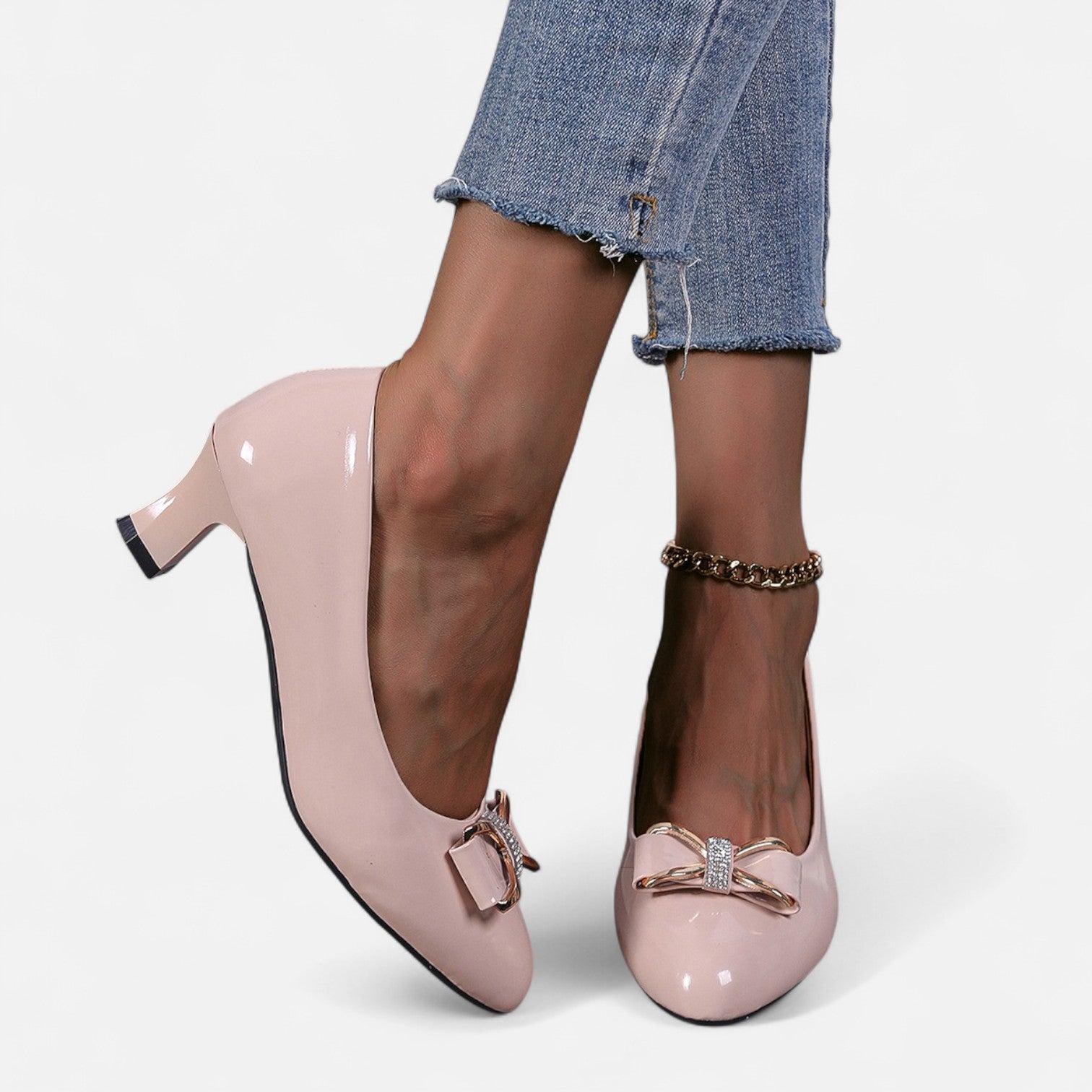 Eliaro Moda | Saltos Altos com Laço Cristal Mulher