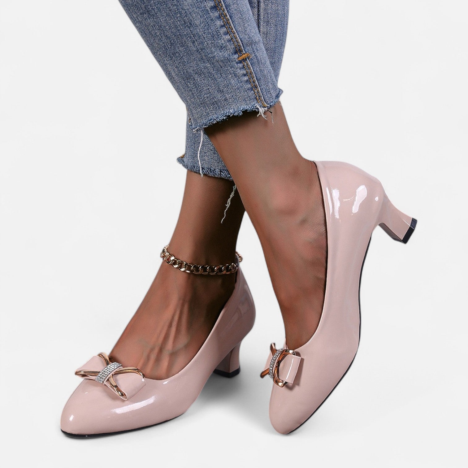 Eliaro Moda | Saltos Altos com Laço Cristal Mulher