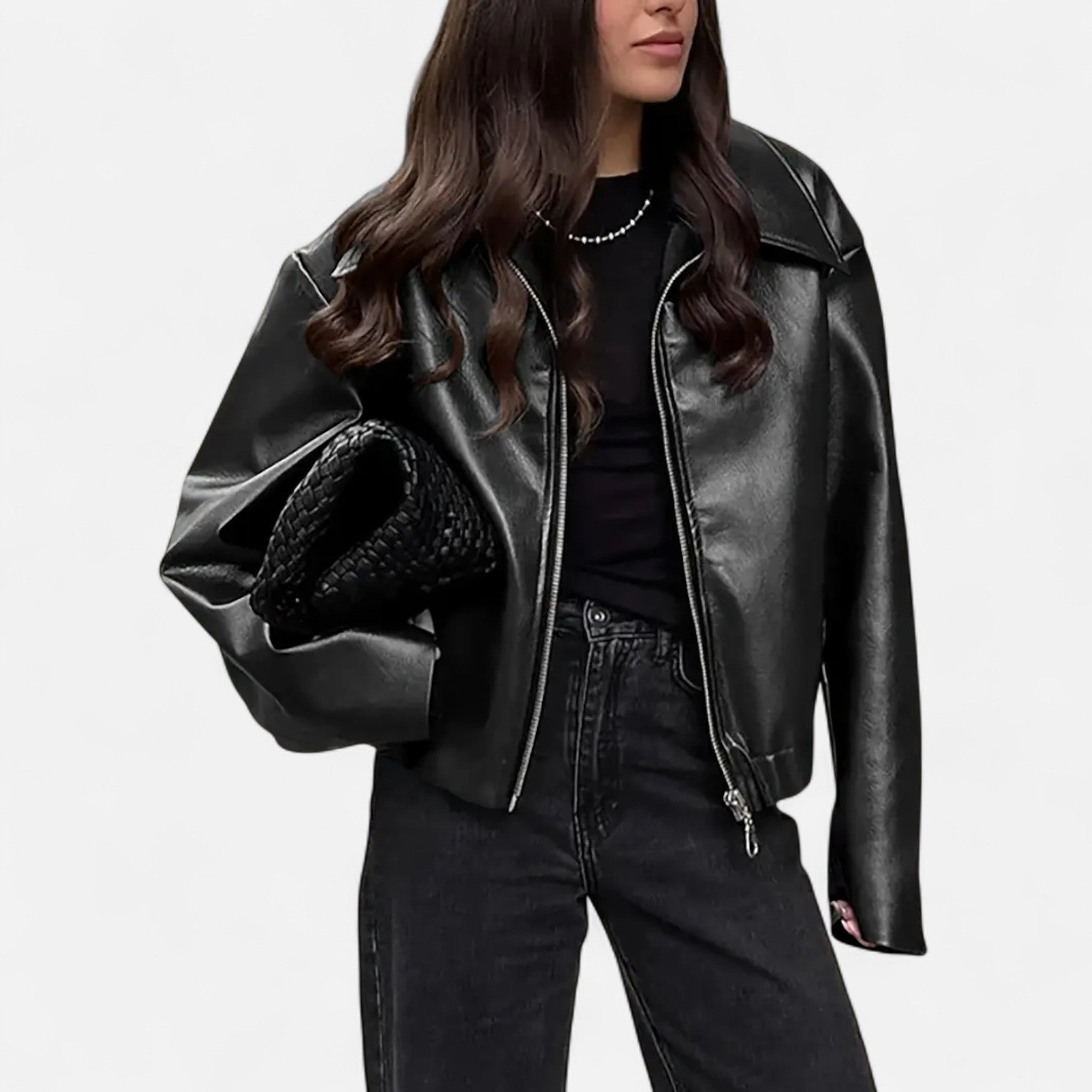 Eliaro Moda | Chaqueta Motera de Polipiel de Lujo
