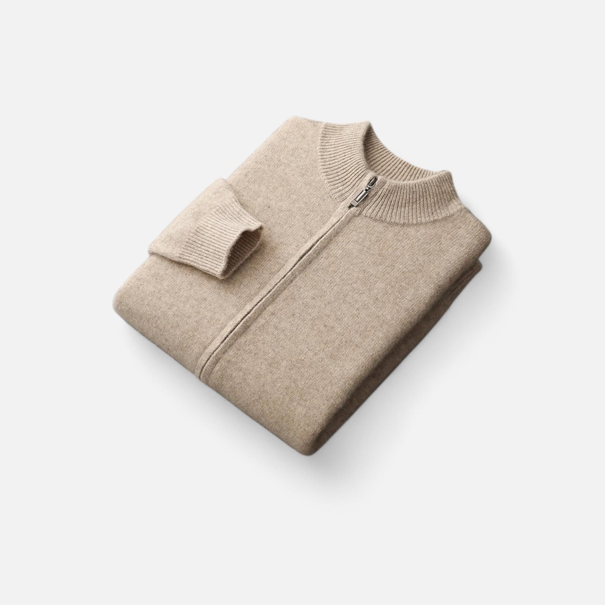 Eliaro Moda | Pánský svetr z merino vlny s vysokým límcem a zipem