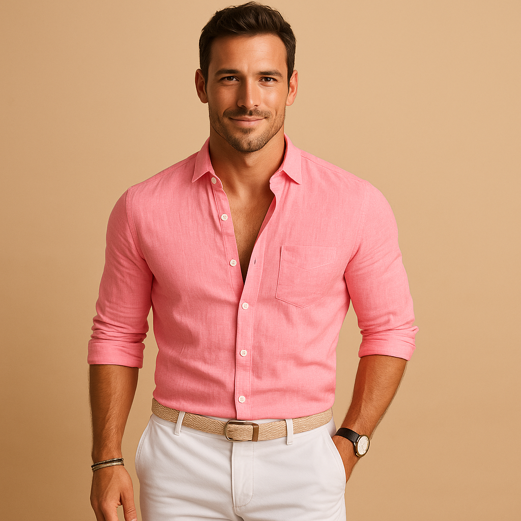 Chemise cintrée à boutons pour homme, usage quotidien