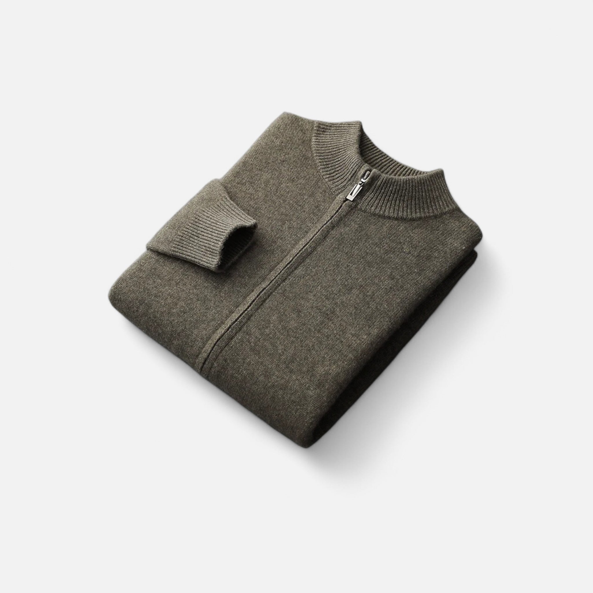 Eliaro Moda | Pánský svetr z merino vlny s vysokým límcem a zipem