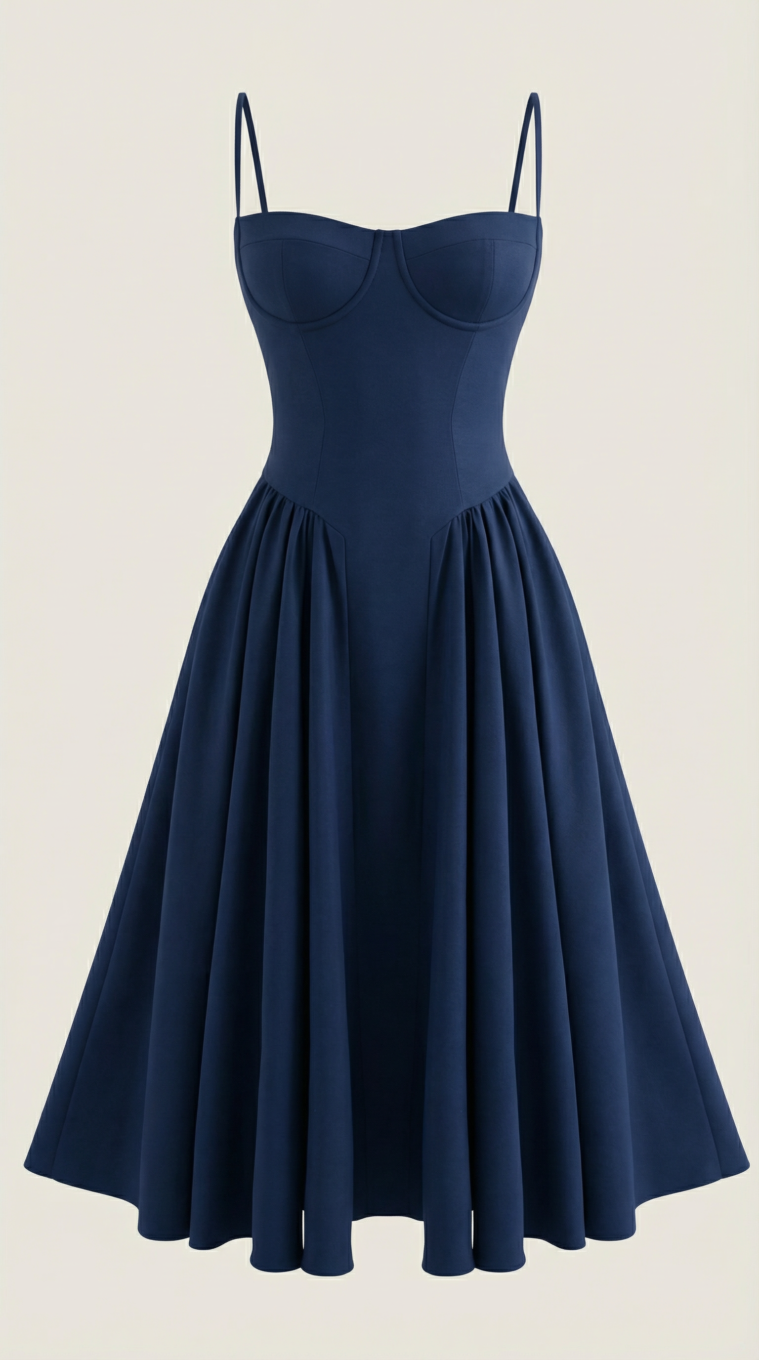 Vestido Midi de Algodão Estilo Corpete com Alças e Estampado Floral para Mulher