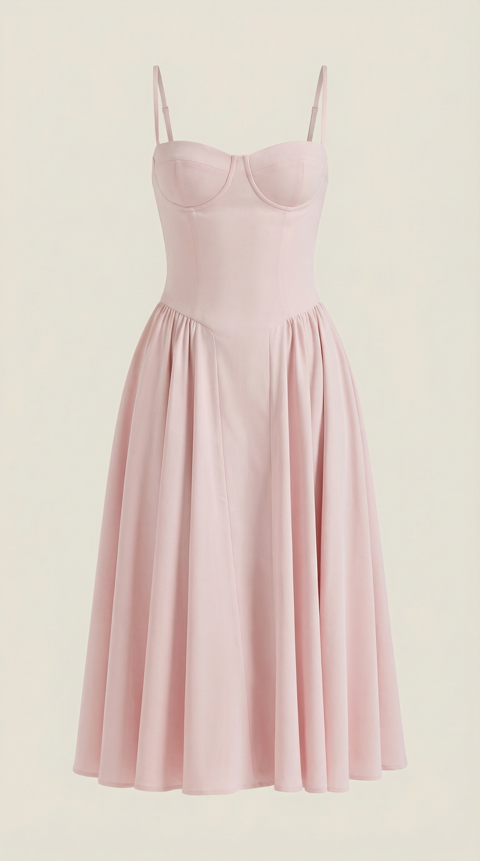 Vestido Midi de Algodão Estilo Corpete com Alças e Estampado Floral para Mulher