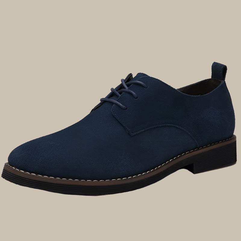 Zapatos de vestir para hombre mocasines de cuero sintético con cordones elegantes