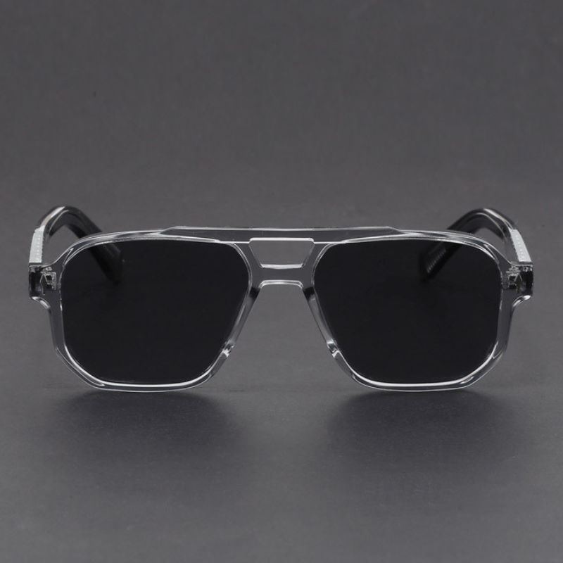 Men's Square Sunglasses with Gradient TAC Lenses and UV400 Protection