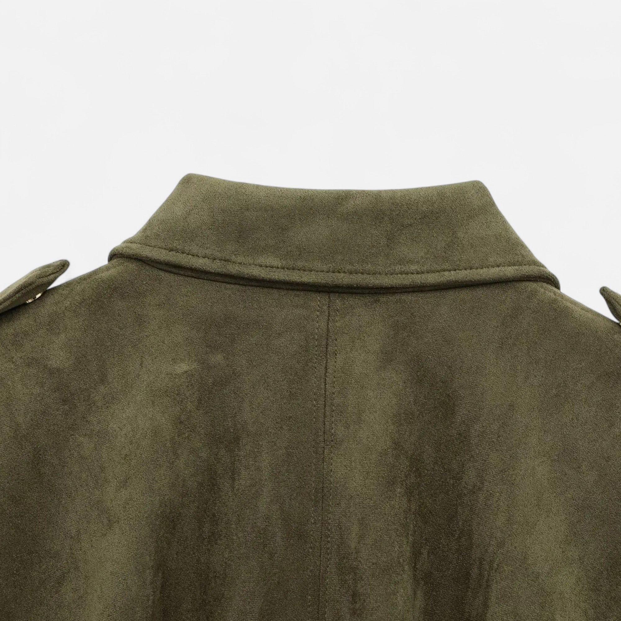 Eliaro Moda | Chaqueta de Gamuza Clásica Mujer con Solapa