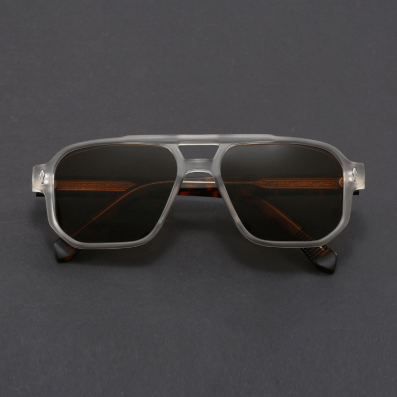 Men's Square Sunglasses with Gradient TAC Lenses and UV400 Protection