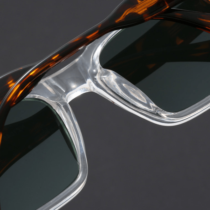 Gafas de Sol Cuadradas para Hombre con Montura de Acetato y Lentes de Protección UV400