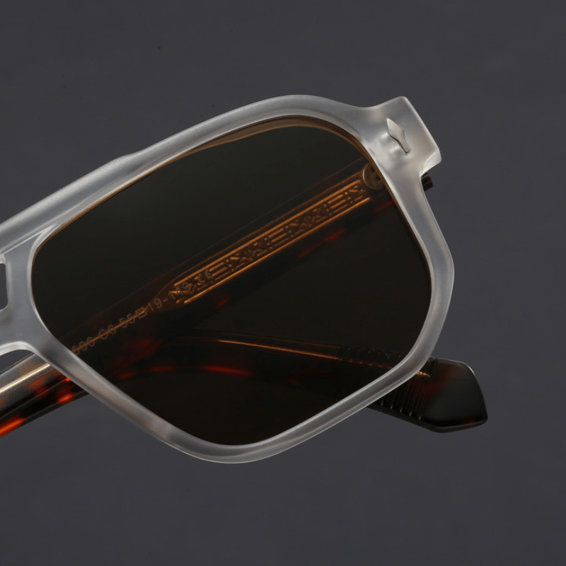 Men's Square Sunglasses with Gradient TAC Lenses and UV400 Protection