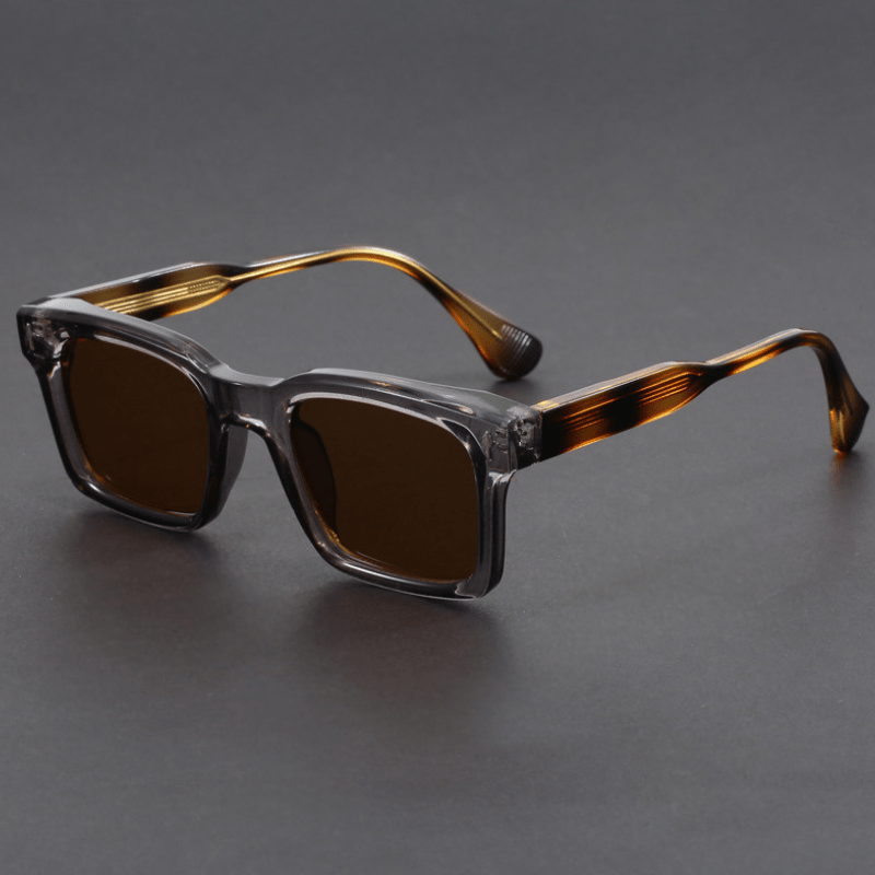 Gafas de Sol Cuadradas para Hombre con Montura de Acetato y Lentes de Protección UV400