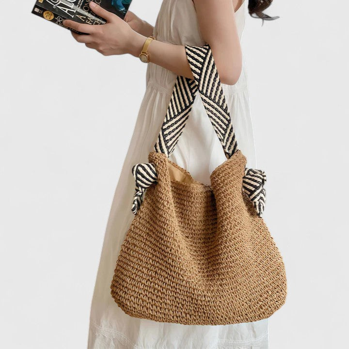 Borsa a spalla donna in tessuto shopper casual