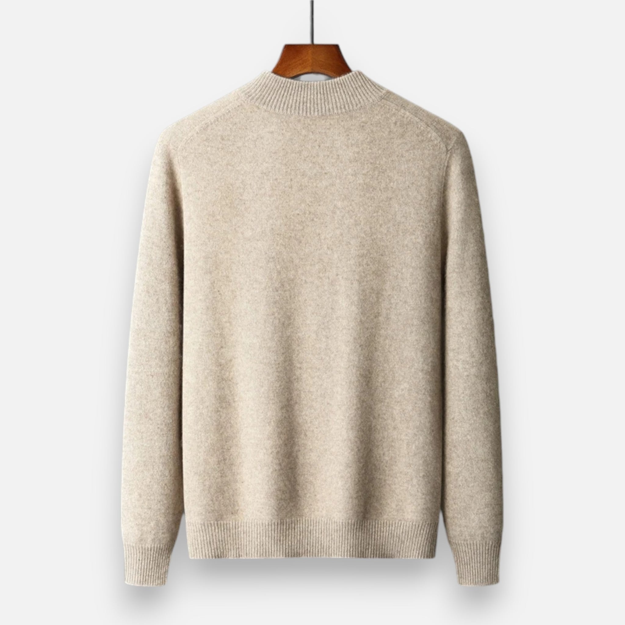 Eliaro Moda | Pánský svetr z merino vlny s vysokým límcem a zipem