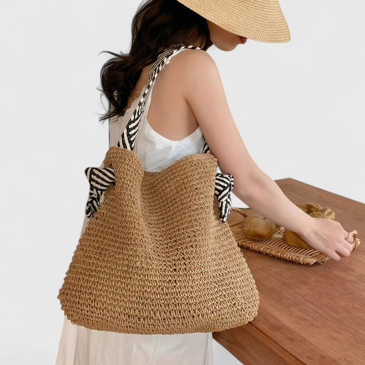 Borsa a spalla donna in tessuto shopper casual