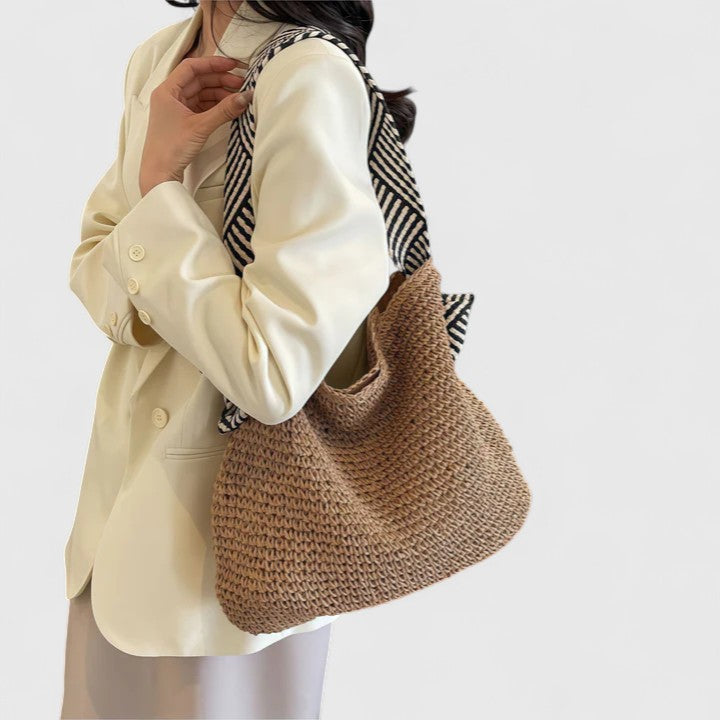Borsa a spalla donna in tessuto shopper casual