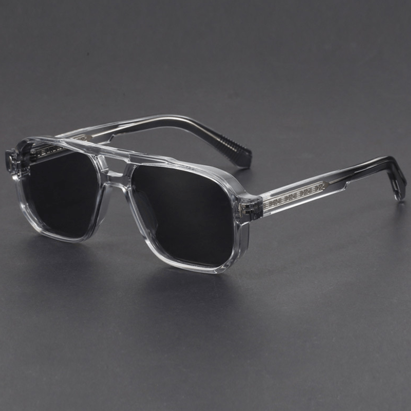 Men's Square Sunglasses with Gradient TAC Lenses and UV400 Protection