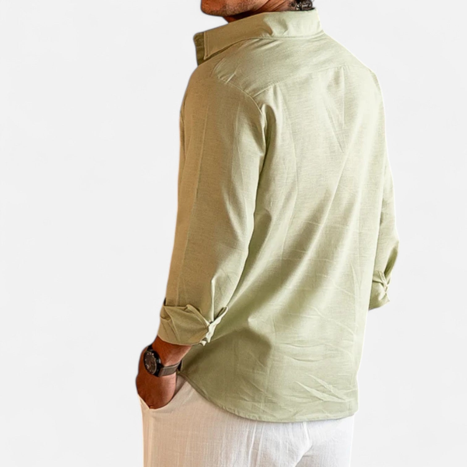 Eliaro Moda | Camisa de Linho para Homem de Manga Comprida – Elegância Atemporal, Conforto Natural