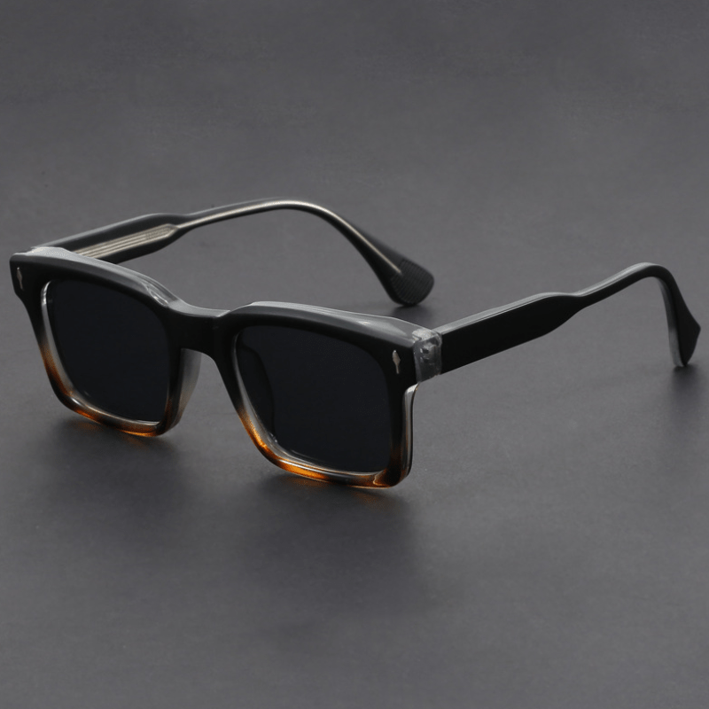 Gafas de Sol Cuadradas para Hombre con Montura de Acetato y Lentes de Protección UV400