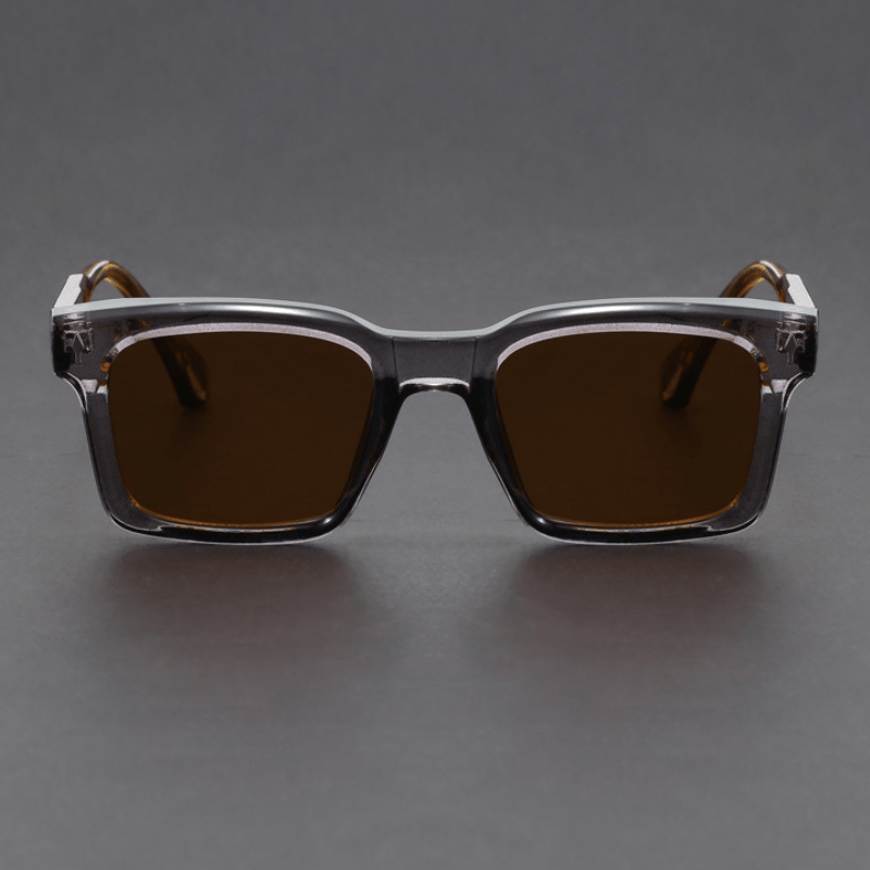 Gafas de Sol Cuadradas para Hombre con Montura de Acetato y Lentes de Protección UV400
