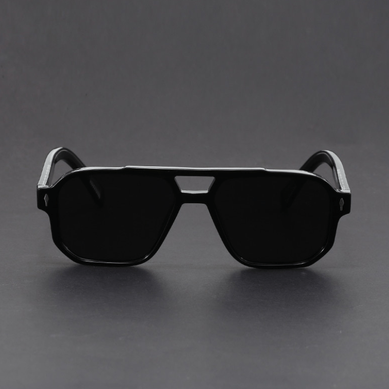 Men's Square Sunglasses with Gradient TAC Lenses and UV400 Protection