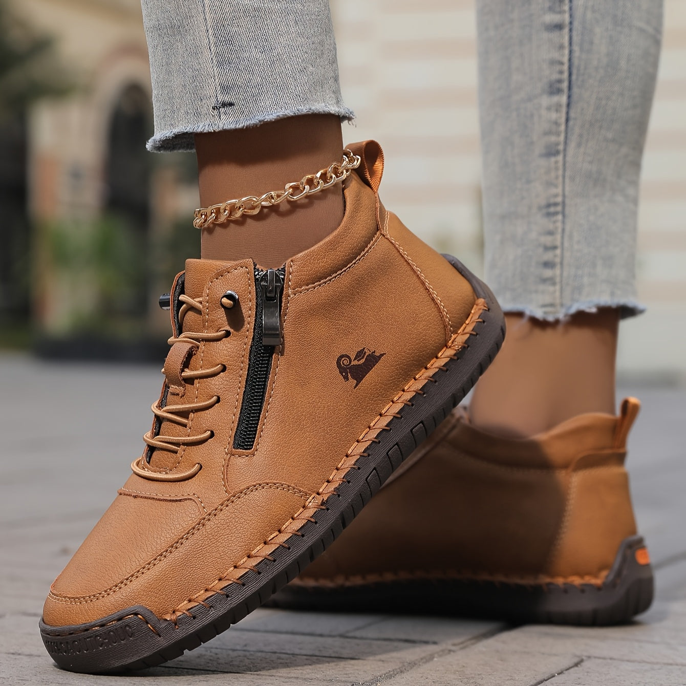 Scarpe da Passeggio da Donna con Chiusura a Zip e Suola Ammortizzata