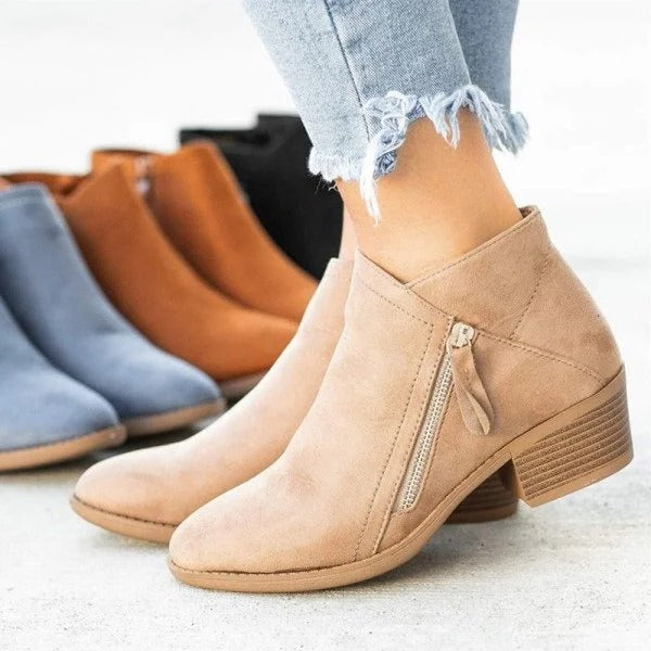 Botines de mujer con cremallera lateral — uso diario