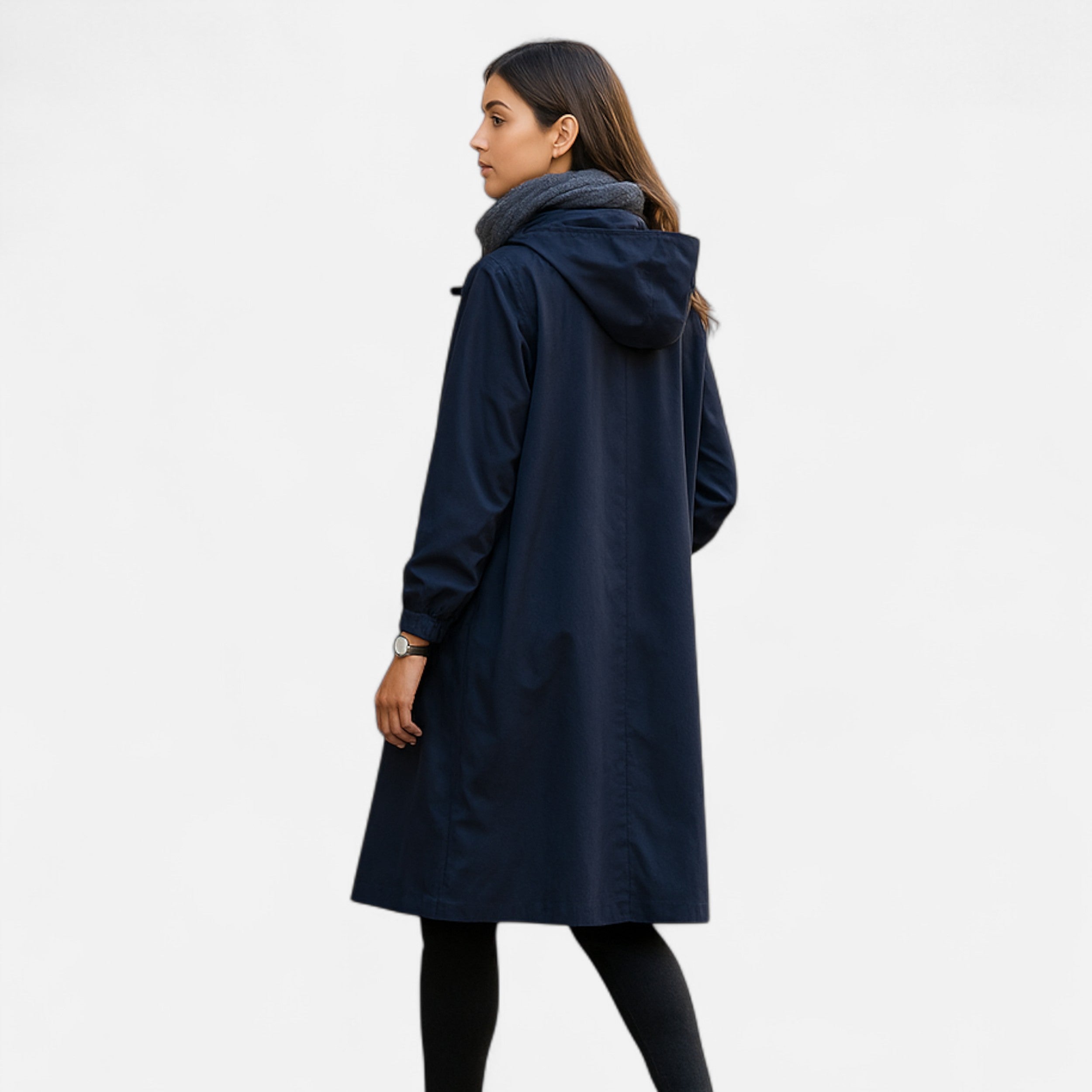 Eliaro Moda | Gabardina Mujer con Capucha Impermeable Atemporal
