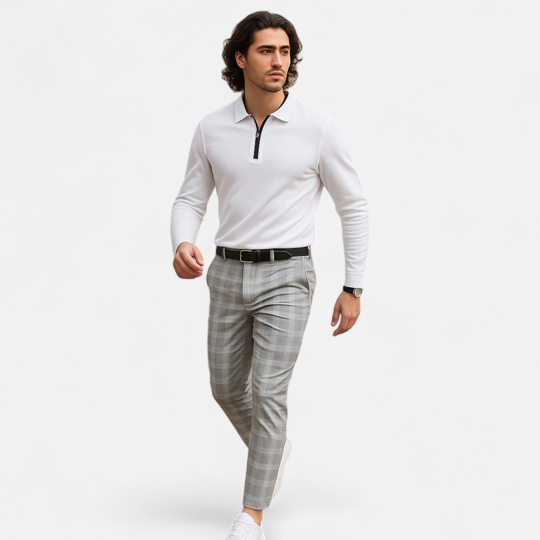 Eliaro Moda | Chinos Homme Slim Fit Carreaux Classiques avec Stretch