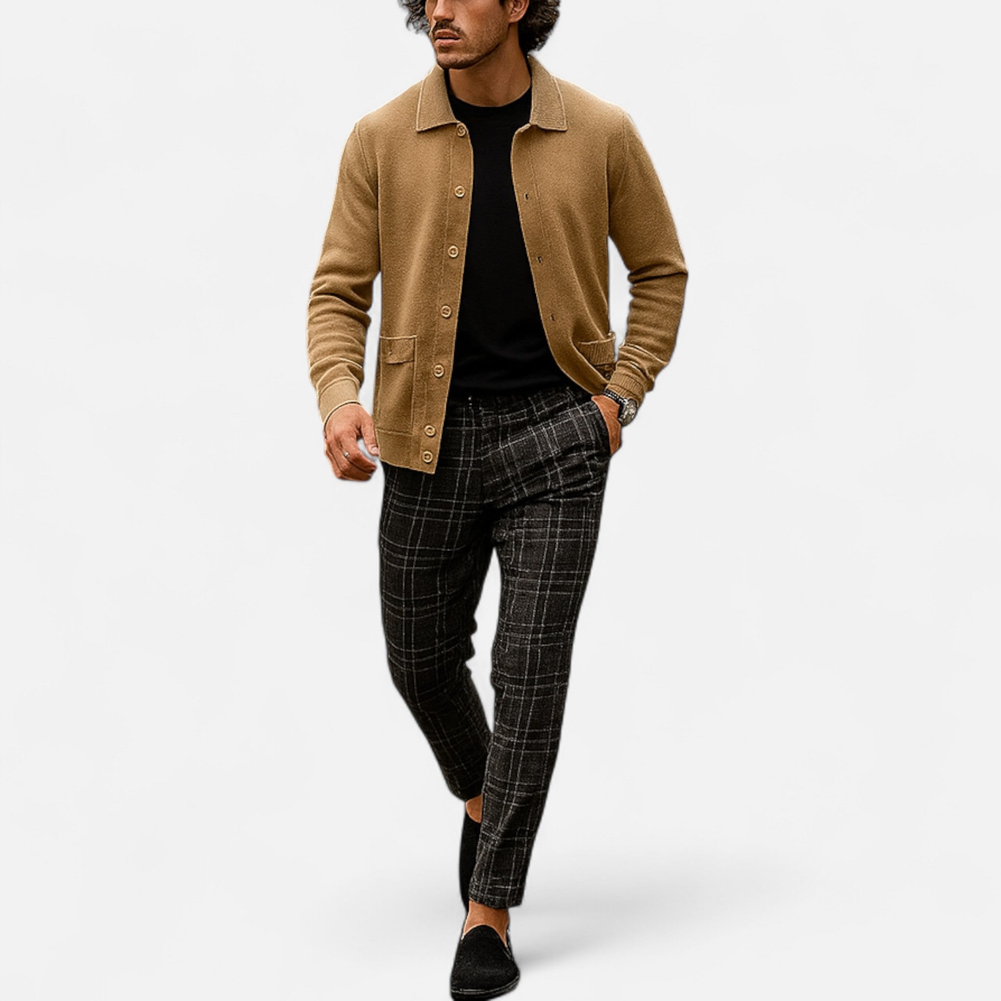 Eliaro Moda | Chinos Homme Slim Fit Carreaux Classiques avec Stretch