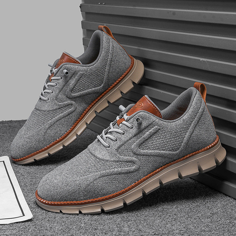Chaussures Oxford en cuir synthétique avec semelle en caoutchouc et fermeture à lacets pour homme
