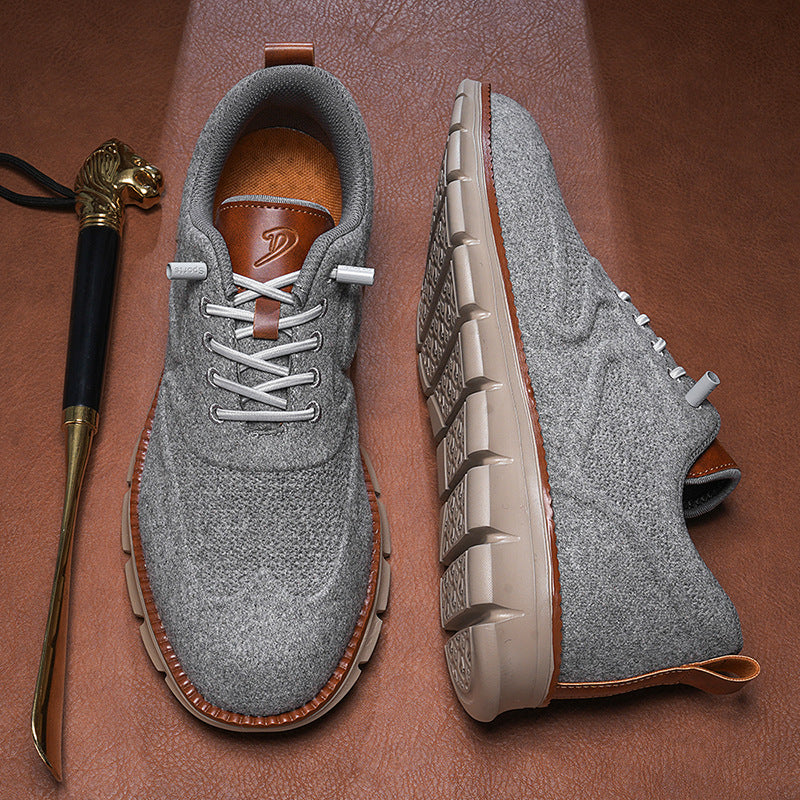 Chaussures Oxford en cuir synthétique avec semelle en caoutchouc et fermeture à lacets pour homme
